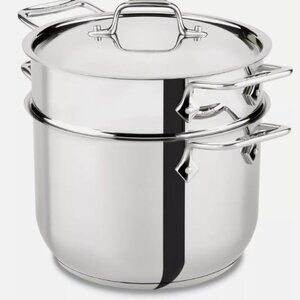 Stainless Steel 6-Qt Multi Pot with Strainer & Lid. ( New, open box)